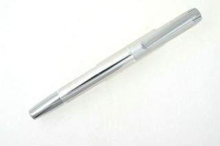 Pelikan Pura Silver Metal Fountain Pen W/ Broad Nib