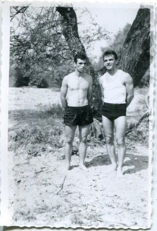 Shirtless Man Beefcake Gay Interest Photo Vintage 1950s