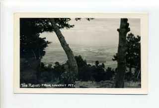 Denver Colo Rppc Real Photo Vintage Postcard,  The Plains From Lookout Mt