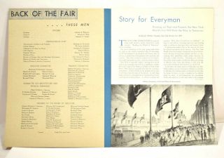 Rare 1939 World ' s Fair Bulletin 2 November 1936 w/ env.  Pre - Fair NYWF 3