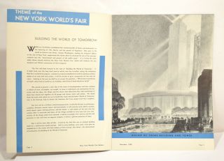 Rare 1939 World ' s Fair Bulletin 2 November 1936 w/ env.  Pre - Fair NYWF 4