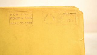Rare 1939 World ' s Fair Bulletin 2 November 1936 w/ env.  Pre - Fair NYWF 8