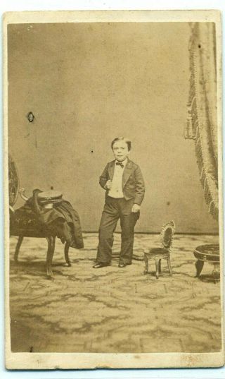 General Tom Thumb - Charles Stratton - Rare Early Cdv - Barnum Midget - 1860