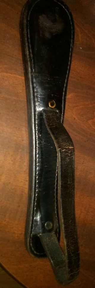 1950s Vintage Bucheimer Black Leather Thud Slapjack Knocker 11 " (display Only)