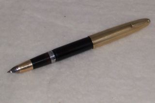 Sheaffer Tuckaway Fountain Pen,  C.  1949,  Touchdown,  Black W/gold Filled Cap