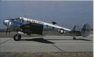 " Beech C - 45h " Expeditor " Ww2 Usaf Military Aircraft Airplane Postcard