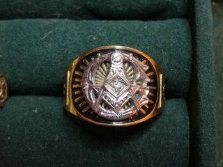 14k E.  P.  Masonic Master Ring Size 10