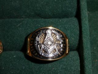 14K E.  P.  Masonic Master Ring Size 10 2