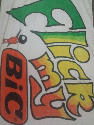 Vintage Flick My Bic 70s Beach Towel By Cannon Made In The Usa