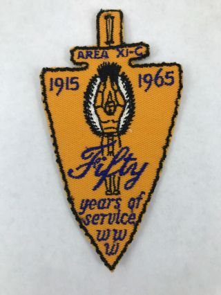 Boy Scout Oa Area 11 - C 1965 Conclave Patch 50 Year Anniversary