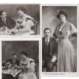 3 X Vintage Postcards Kennerley Rumford Clara Butt Singers 1900s Rotary