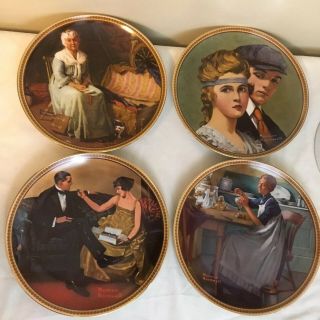 Full Set of 12 Knowles Rockwell Rediscovered Women Plates Only No Boxes Papers 3