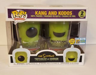 Sdcc 2019 Funko The Simpsons Kang And Kodos 2 Pack Pop In Hand Official Sticker.