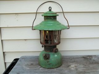 Old White Gas Lantern Model L 13 Coleman Green Vintage 1 3