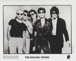1989 Vintage Photograph The Rolling Stones - Cbs Records Photo