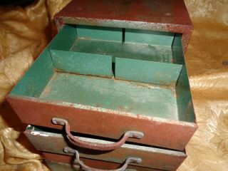 Vintage 4 Drawer metal storage parts cabinet bin industrial Shapleighs 3
