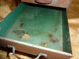 Vintage 4 Drawer metal storage parts cabinet bin industrial Shapleighs 4