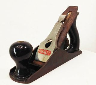 Vtg Antique Stanley Bailey No 3 Wood Plane 8 3/4 " Smooth Bottom Wood Hand Tool