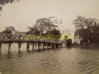 Vietnam Hanoi Photo 1897 Hoan Kiem Lake Bridge Indochina Le Petit Lac Indochine