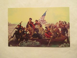 Washington Crossing The Delaware On Christmas 1776 Postcard