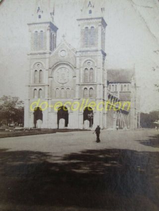 Vietnam Albumen Photo 1st December 1897 Cathedral Of Saigon Indochina Indochine