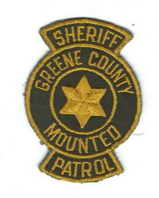 Greene County Mo Missouri Sheriff Patrol Mounted Patch - Cheesecloth