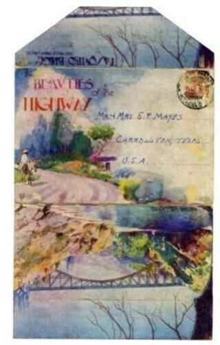 Beauties Of The Highway Postcard Folder Laredo To Mexico City 1930 