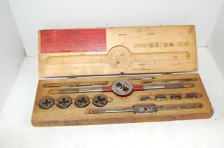 Vintage Craftsman 5493 Tap & Die Set,  W/Original Wooden Box 2