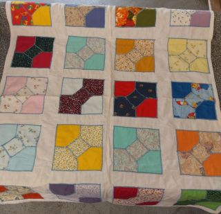 Vintage Handmade Bow Tie Pattern Baby Or Doll Quilt Choose One Cotton Reborn Evc
