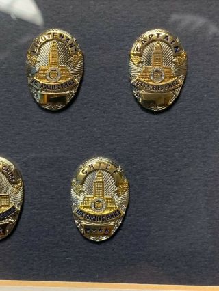Ranks of the Los Angeles Police Department Framed Plaque Mini Metals 2