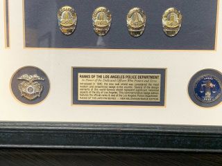 Ranks of the Los Angeles Police Department Framed Plaque Mini Metals 4