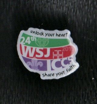 2019 World Scout Jamboree Unlock Your Heart,  Share Your Faith Enameled Pin