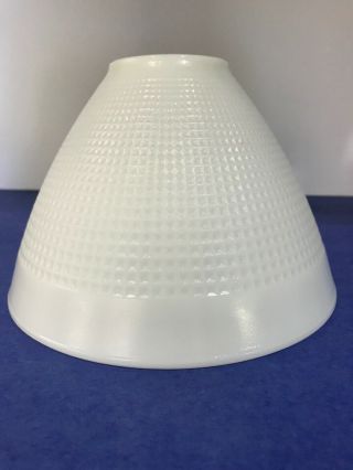 Vintage 820120 Corning Waffle Torchiere Floor Lamp Milk Glass Shade 8 " X 5.  25 "