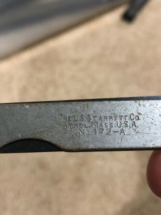 Vintage Starrett No.  172a Thickness Feeler Gage Tool - Nos? - Mechanic Machinist