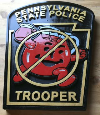 Police Pennsylvania State Trooper Koolaid 3d Routed Patch Plaque Sign Custom