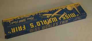 1939 YORK MISS WORLD ' S FAIR FLYING MODEL AIRPLANE 2