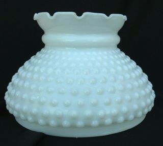 Vintage White Milk Glass Hobnail Lamp Shade 5 3/4 " Base For 6 " Fitter