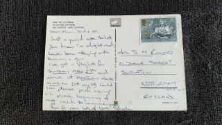 Postcard With Stamp Map Of Cyprus 2