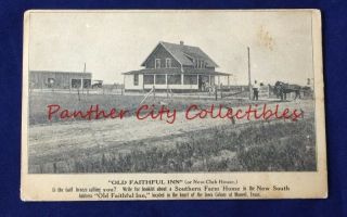 1911 Old Faithful Inn Club House Postcard Manvel Texas Iowa Colony Antique Pc