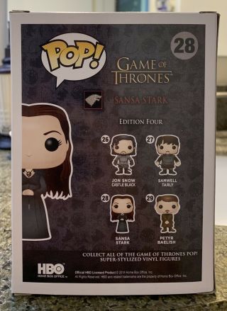 Game Of Thrones - FUNKO POP Sansa Arya Stark ECCC Vaulted 28 76 Set 5
