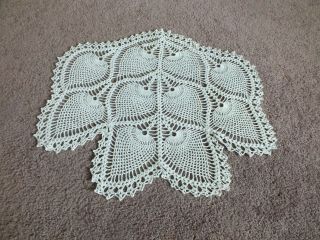 Handmade Crocheted Doily Table Linen Off White 13 X 12 "
