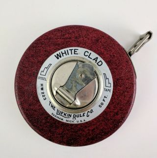 Vtg Vintage Lufkin Rule Co.  " Banner " White Clad Steel 50 