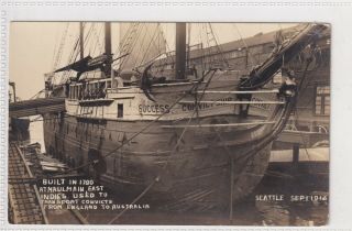 Vintage Postcard The Convict Ship Success England To Australia 1900s