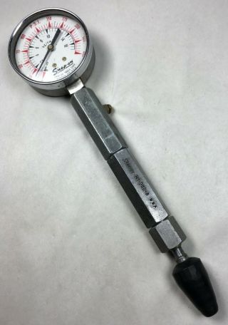 Vintage Snap - On Tools Mt - 24d - 8 Compression Vacuum Gauge Made In Usa Tool Snap On