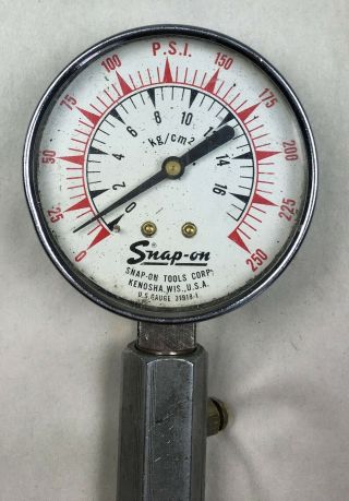 Vintage Snap - On Tools MT - 24D - 8 Compression Vacuum Gauge Made in USA Tool Snap On 3