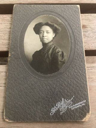 Lilly Bell Elegant African American Woman Photo C 1900 Rirl Studio Chicago