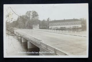 Rppc Constantine,  Mi,  St.  Joseph River Bridge,  Postmarked 1952