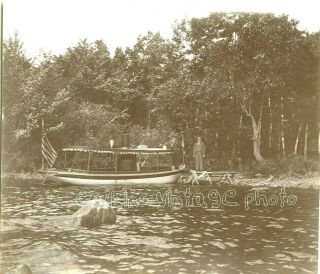 4 Albumen Photos Of Boats,  Ferry,  Row Boat,  Sunken Boat,  Ca 1900,  Massachusetts