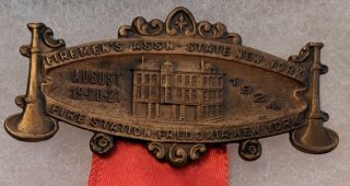 1924 Medal/Badge/Ribbon Firemen’s Assn York Fire Station Fredonia York 2