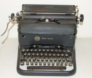Vintage/antique Smith - Corona - Speed Typewriter,  Black,  Portable,  Round Keys